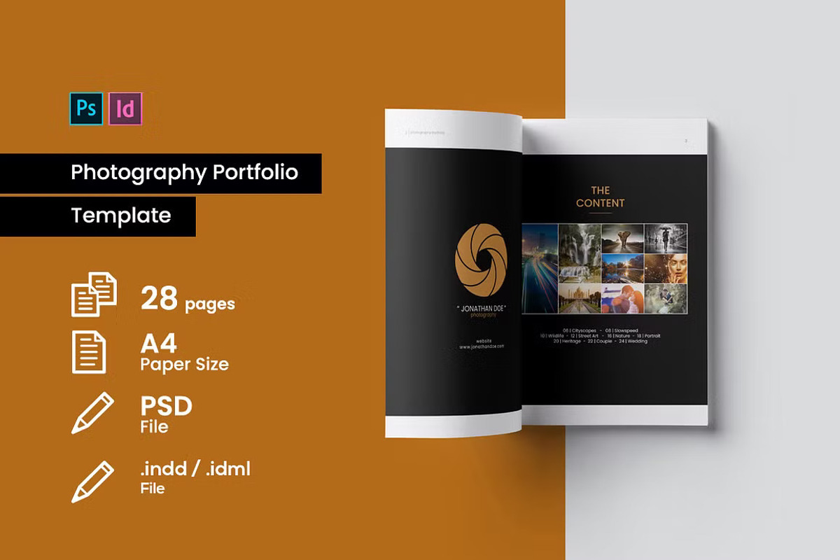 Photography Portfolio Template, a Brochure Template by adekfotografia (Photo 3 of 11)