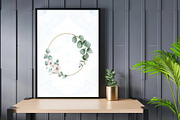Eucalyptus Wreath Printable Art, a Decorative Illustration by DesignDevisers (Thumbnail 1 of 6)