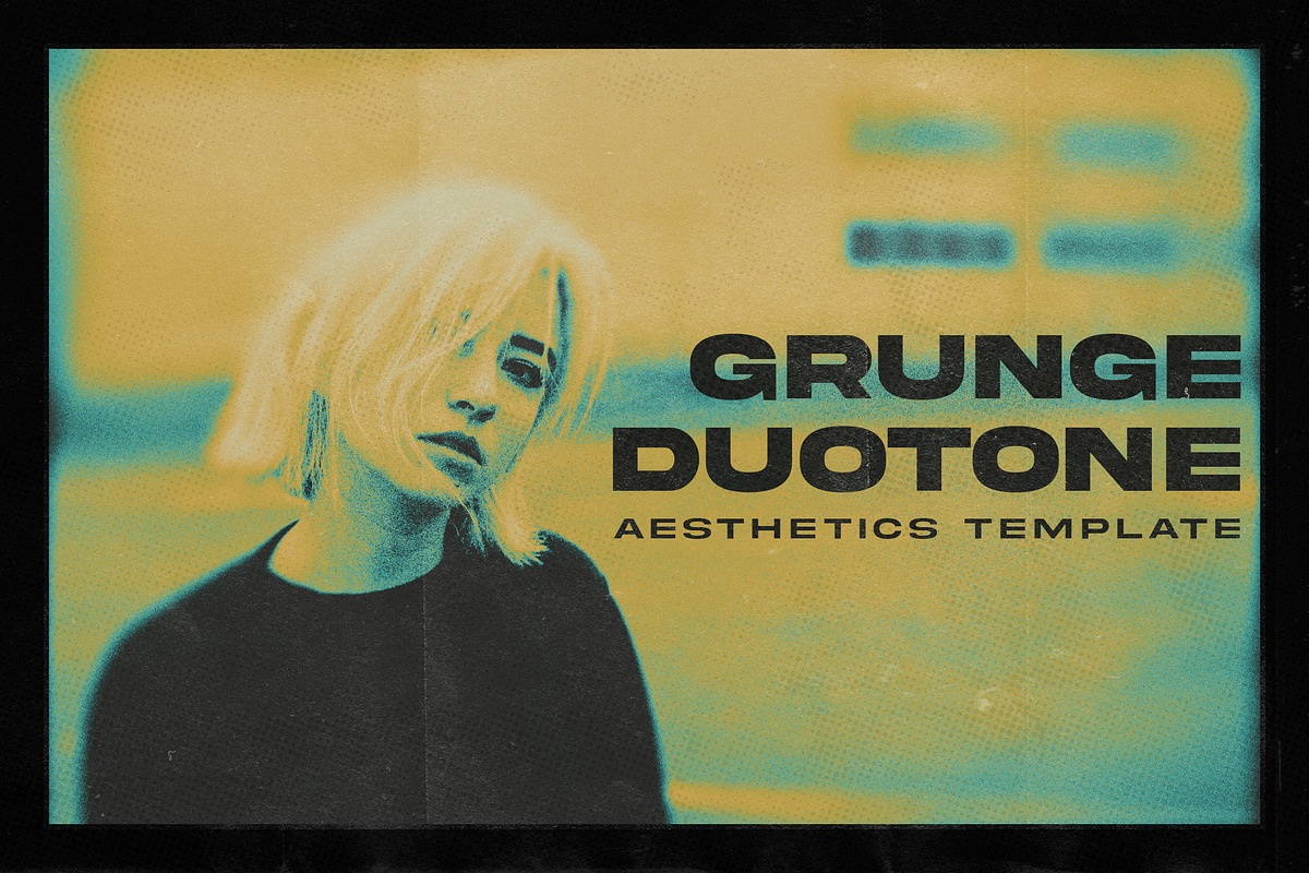 Grunge Duotone Aesthetics Template, an Action Add-On by Gromov Design (Photo 1 of 5)
