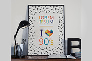 Cards, posters. Trendy design 80-90s, a Brochure Template by ExpressShop (Thumbnail 2 of 3)