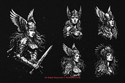 10 Bundle Dark Art Valkyrie Knight, an Illustration by Morspective (Thumbnail 5 of 7)