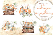 Pumpkins. Watercolor collection, an Object Graphic by Ana-Sakuta (Thumbnail 10 of 17)