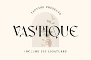 Vastyque - Modern Ligatures Serif, a Serif Font by Vesvocrea (Thumbnail 1 of 12)