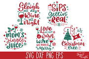 Funny Christmas Wine SVG Bundle, a Food Illustration by Anastasia Feya (Thumbnail 8 of 9)