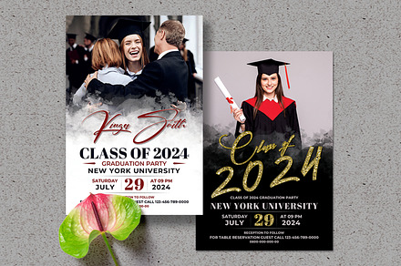 Graduation Invitation, a Flyer Template by AfzaalGraphics