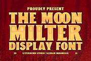 Moon Milter - Bold Display Font, a Font by Letterhend Studio (Thumbnail 1 of 9)