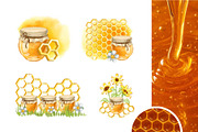 Honey Bee & Wildflowers graphics set, an Illustration by PinskaDrawCute (Thumbnail 14 of 14)
