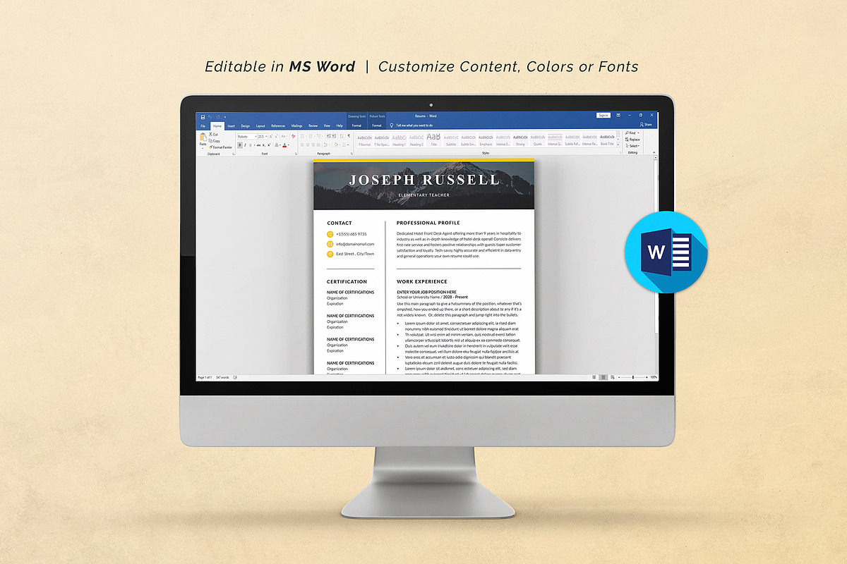 Resume Template, a Resume Template by DesignDevisers (Photo 8 of 10)