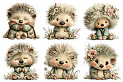 Whimsical Baby Hedgehog Png Clipart, an Illustration by Daily.Designs (Thumbnail 8 of 8)
