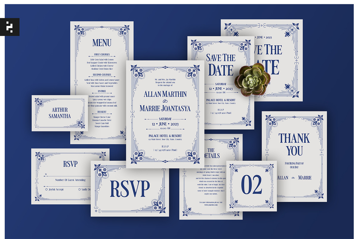 Classic Theme Wedding Suite, an Invitation Template by Neermana (Photo 1 of 4)