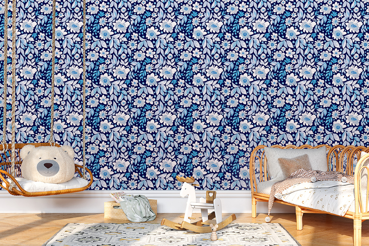 Blue, white and navy, a Pattern Graphic by Anya-D (Photo 6 of 7)