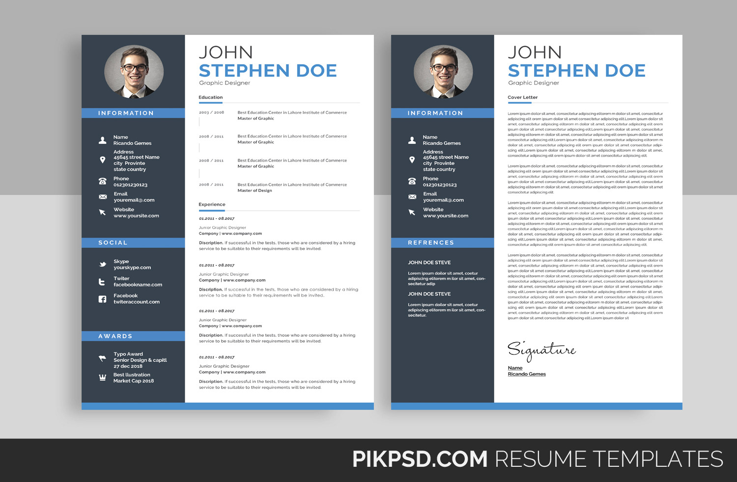 Resume, a Resume Template by graphicforest