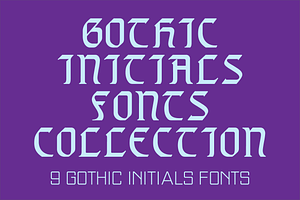 Gothic Initials Fonts Collection