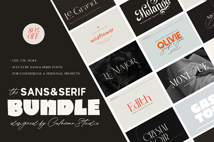 The Sans & Serif Font Bundle | SALE