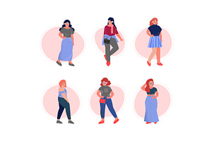 Attractive Plus Size Woman, a Person Illustration by TopVectors