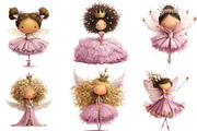 Pink fairy clip-art, an Illustration by CreationArt (Thumbnail 5 of 5)