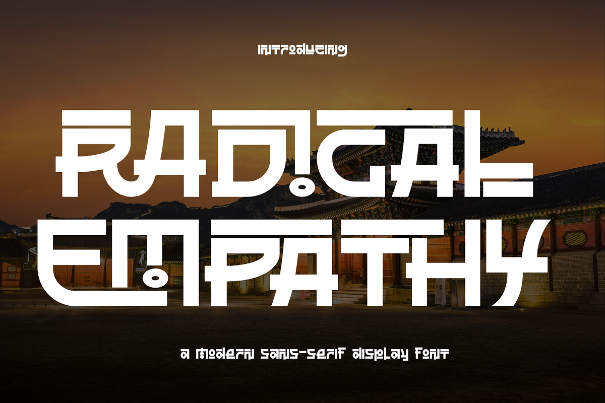 RADICAL EMPATHY FONT, a Sans Serif Font by 177Studio (Photo 1 of 8)