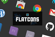 Flatcons - Flat Web Icons, an Icon by Claw Creative Co. (Thumbnail 1 of 2)