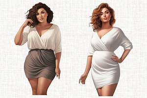 Curvy Girl Clipart Bundle