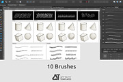 Hatching brush pack for Affinity app, a Brush Add-On by Affinity Templates (Thumbnail 3 of 7)