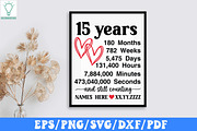 Wedding Anniversary SVG Bundle, a Graphic by Designer302 (Thumbnail 5 of 12)
