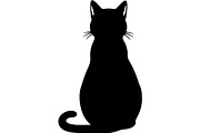Cute Cat Silhouette Mega Vector Bund, an Animal Illustration by Designer_Momina (Thumbnail 29 of 34)