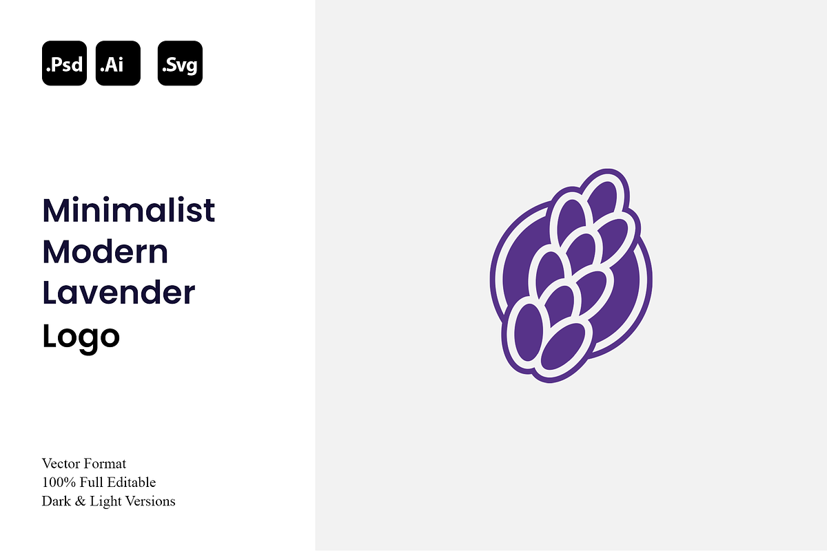 Minimalist Modern Lavender Logo, a Branding & Logo Template by Luxury Logos (Photo 1 of 4)