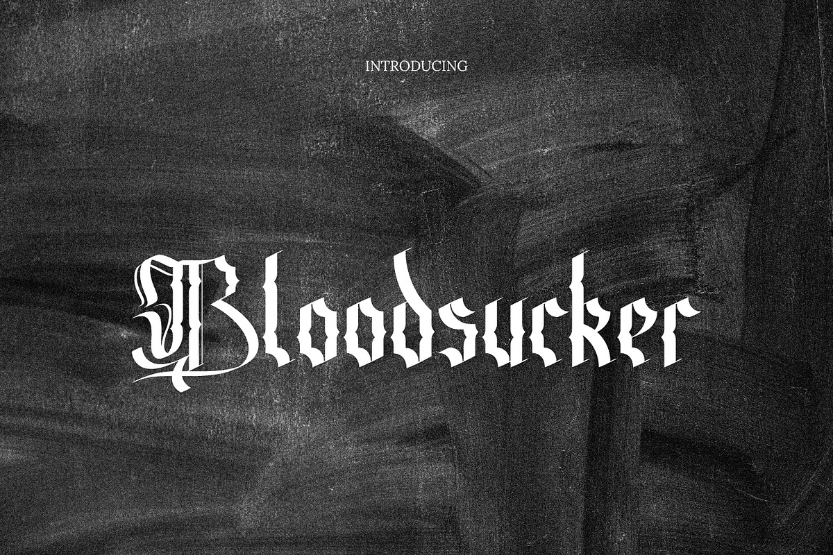 Bloodsucker Modern Blackletter, a Blackletter Font by infernostudio3 (Photo 1 of 10)