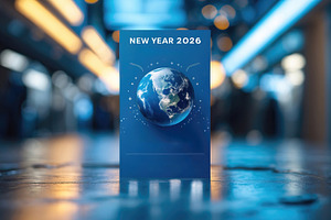 New Year 2026 with a Global Design a, a Background Photo by Perpis