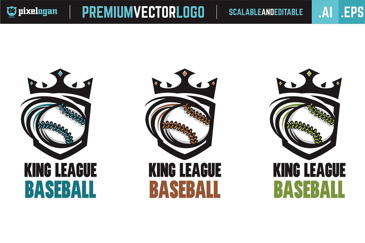 Baseball League Logo, a Branding & Logo Template by pixelogan (Photo 3 of 4)