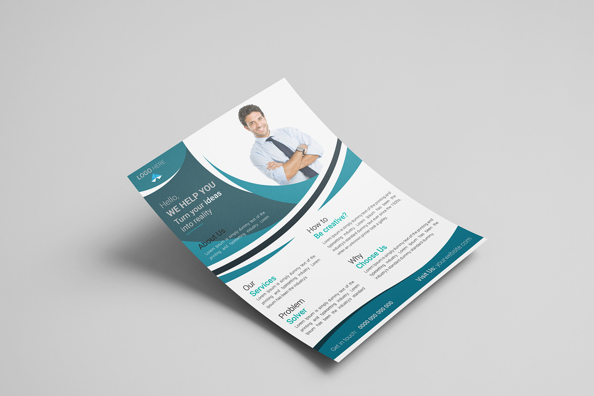 Creative Business Flyer Design, a Flyer Template by hkmonir (Photo 1 of 2)