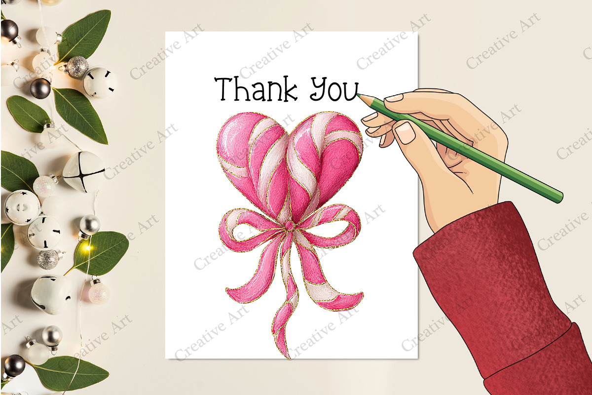 Watercolor Pink Valentines Clipart, an Illustration by Creative Art (Photo 10 of 11)