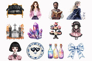 Watercolor Chic to Death Clipart, an Illustration by Design Market (Thumbnail 3 of 5)