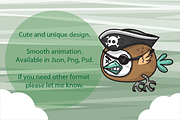 Pirate Flappy Bird - 2D Game Asset, an Illustration by Heavtryq Design (Thumbnail 2 of 3)
