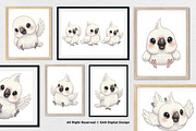 15 Bundle Watercolor White Parrot, an Animal Illustration by Morspective (Thumbnail 4 of 8)