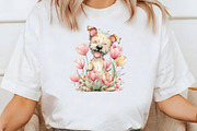Whimsical funny spring Dog Clipart, an Illustration by Designworld (Thumbnail 6 of 8)