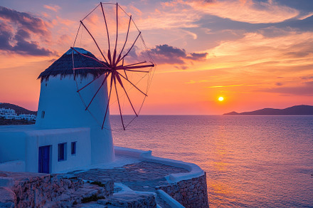 Scenic sunset over the Mediterranean, a Photo by Iftikhar Alam