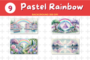 Watercolor Pastel Rainbow Background, a Seasonal Illustration by John_Walker (Thumbnail 3 of 4)