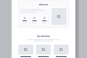 Minimal Corporate Website Wireframe, a Wireframe Template by MightyDesign (Thumbnail 3 of 10)