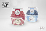 Clear Tubs Flat or Dome Lid Mockup, a Packaging Mockup by INCDesign (Thumbnail 4 of 10)