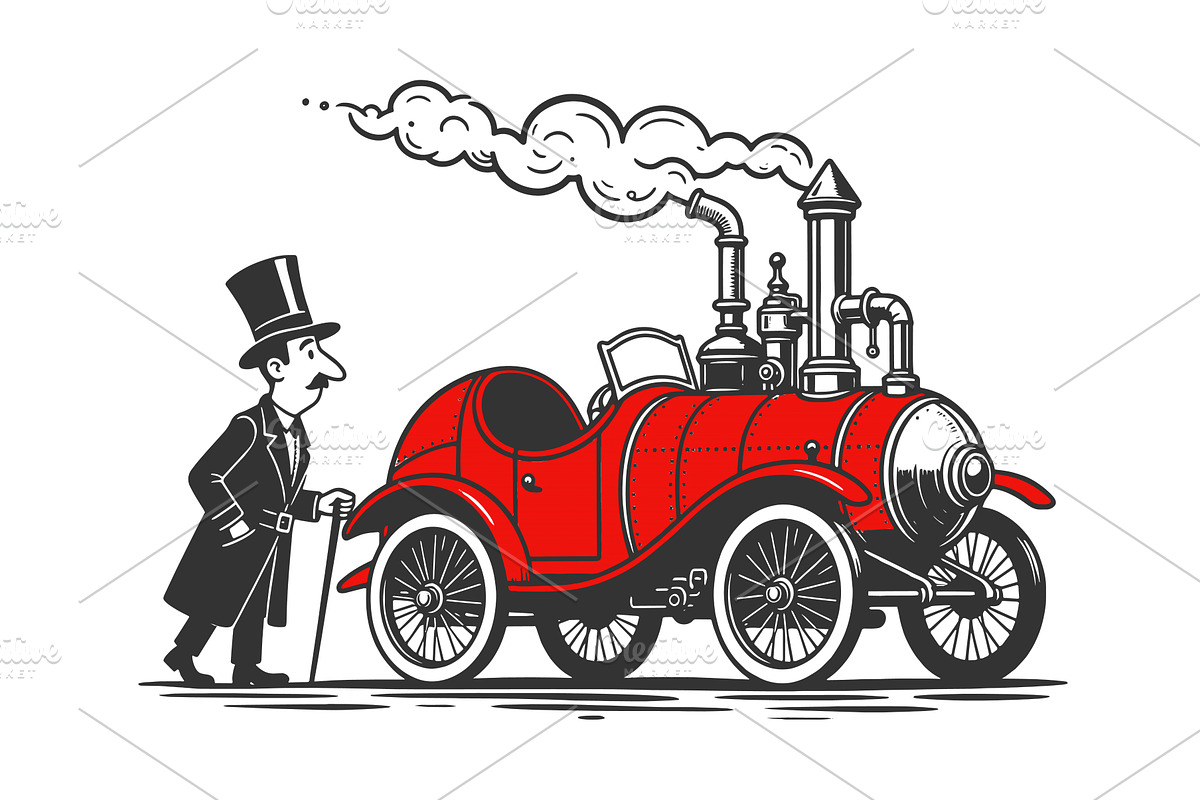 Victorian Gentleman Admiring Red, an Illustration by AlexArt