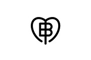 Modern BM Heart Monogram Logo, a Branding & Logo Template by Luxury Logos (Thumbnail 3 of 4)