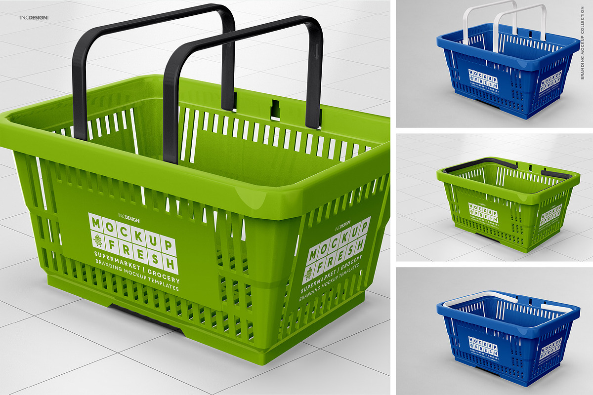 Shopping Basket Branding Mockup, a Product Mockup by INCDesign (Photo 6 of 10)
