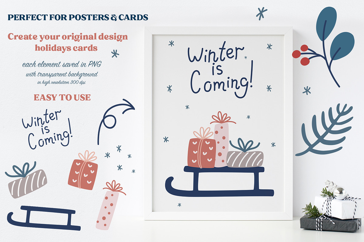 Cozy Christmas Cards & Patterns, an Object Graphic by PawLoveArt (Photo 5 of 14)