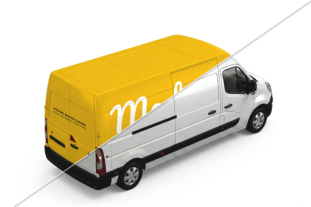 Delivery Van Vehicle Wrap Mockup, an Advertising Mockup by graphypix (Photo 3 of 4)
