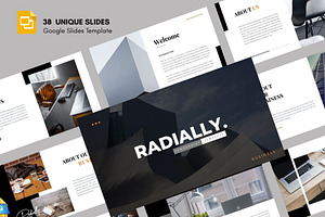 Radially Google Slides Template, a Design Template by Rizki Herdian