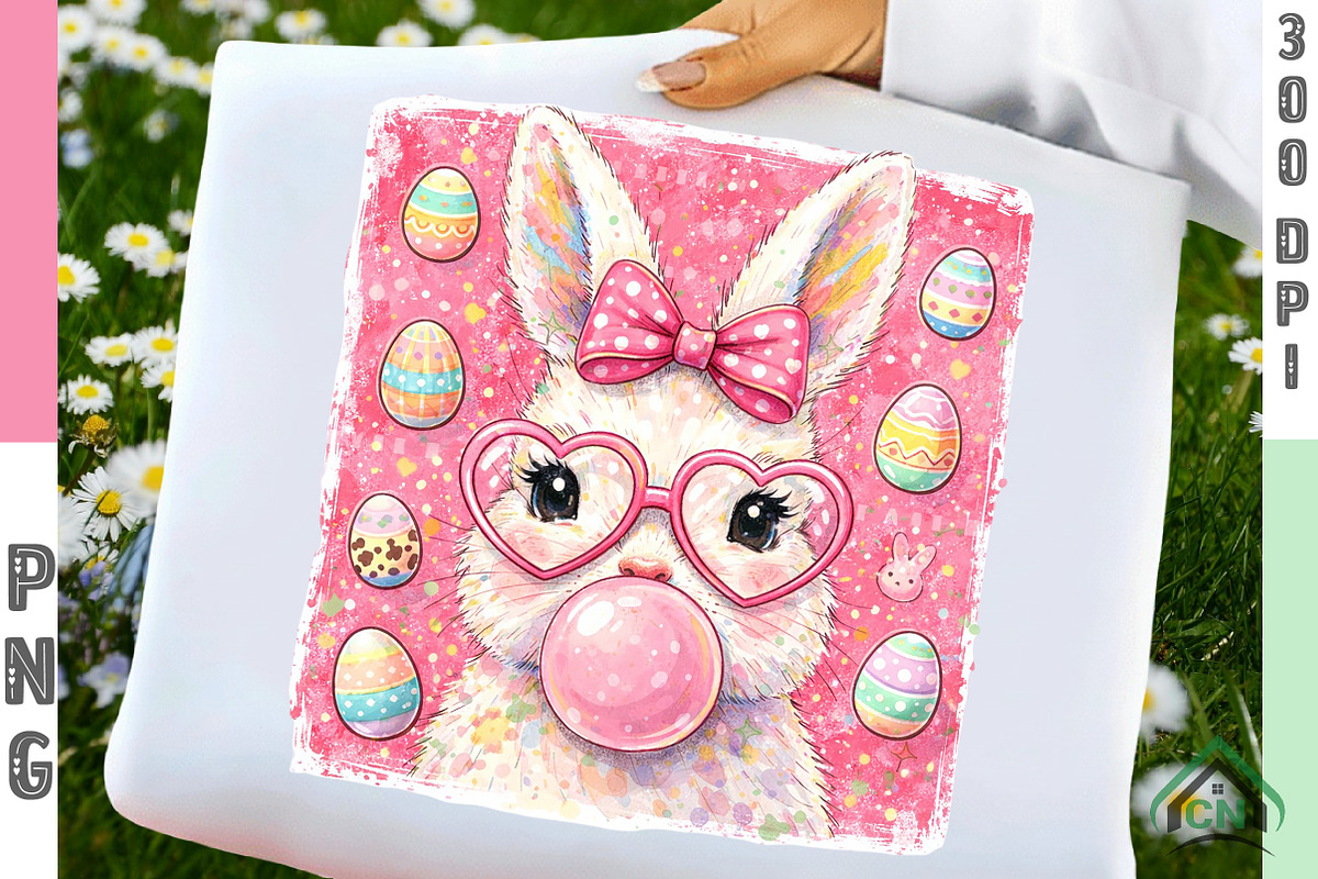 Happy Easter Bunny PNG, an Illustration by Craft Nest (Photo 1 of 6)