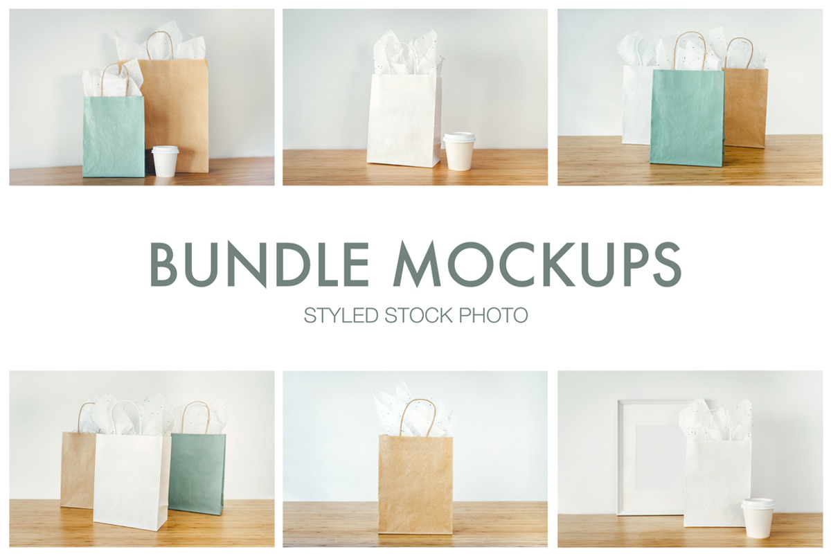 Mockups bags, cups and frames, a Merchandise Mockup by Anastasia Dudka (Photo 1 of 6)