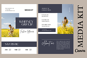 2 Page White & Blue Media Kit Canva, a Social Media Template by Daily Creative (Thumbnail 1 of 4)