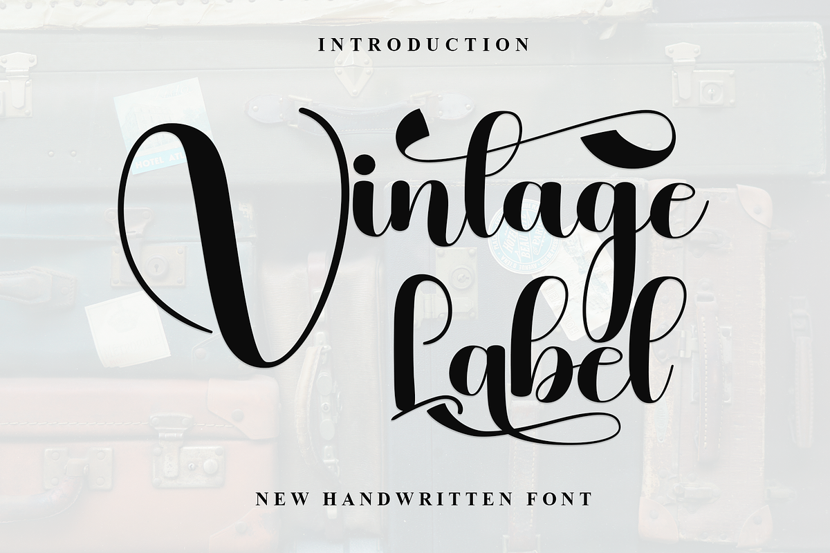 Vintage Label, a Handwritten Font by InermediaSTUDIO (Photo 1 of 8)